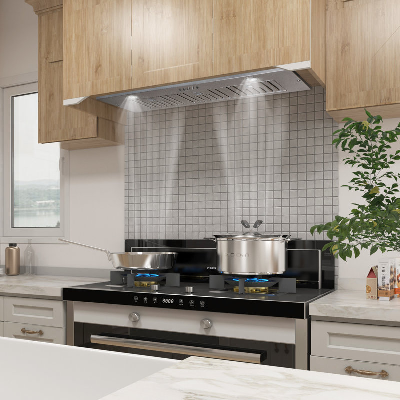 Home Beyond 36" 600 Cubic Feet Per Minute Ducted (Vented) Insert Range Hood with Baffle Filter